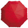 Red Frilled Spotty Sparkly Compact Umbrella