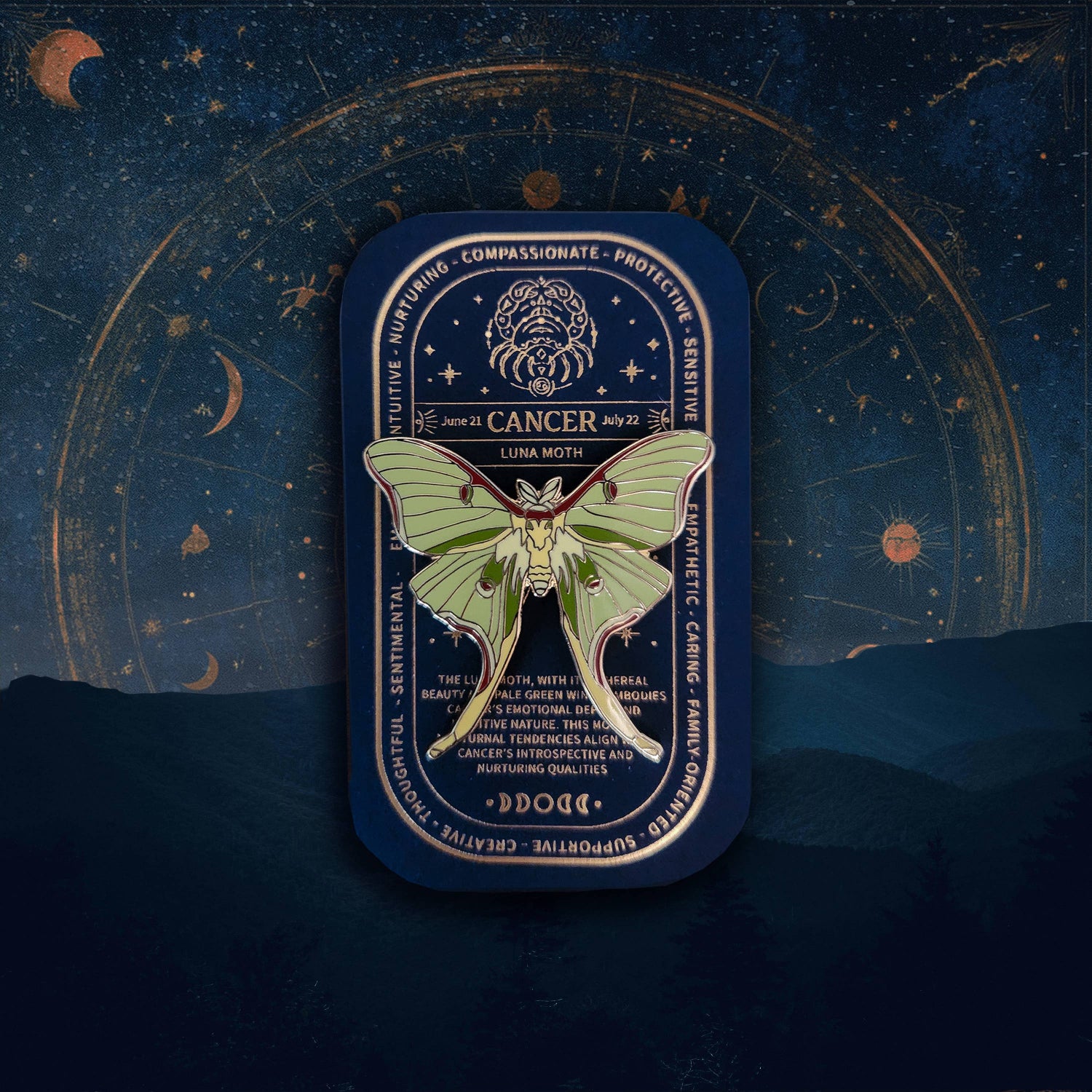 Zodiac Butterfly and Moth Enamel Pin Collection