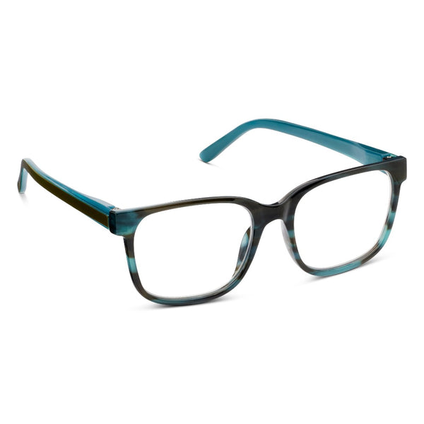 Sycamore Teal Horn Blue-Light Reading Glasses