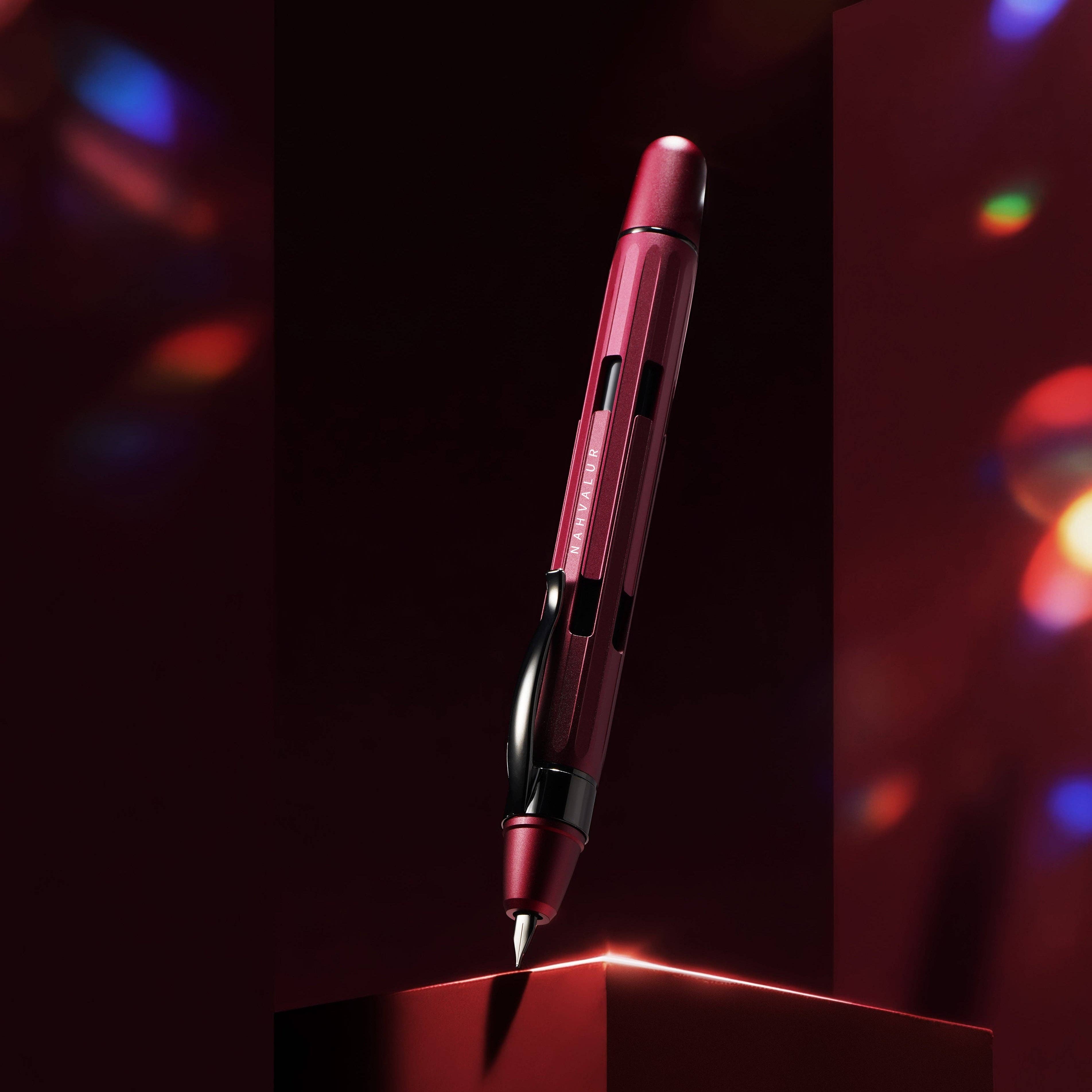 Ruby + Black Eclipse Retractable Fountain Pen
