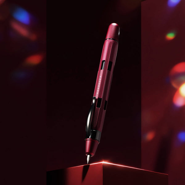 Ruby + Black Eclipse Retractable Fountain Pen