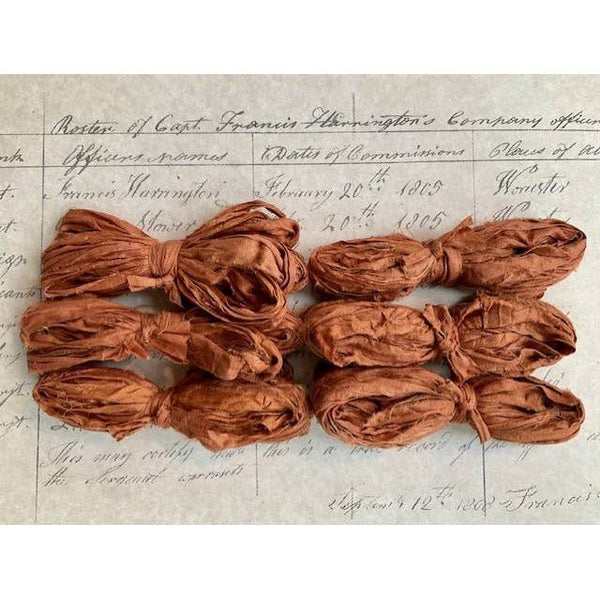 Harvest Torn Silk Sari Ribbon 5 yard Bundle