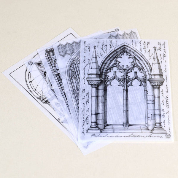 Medieval Architecture A6 Vellum Set
