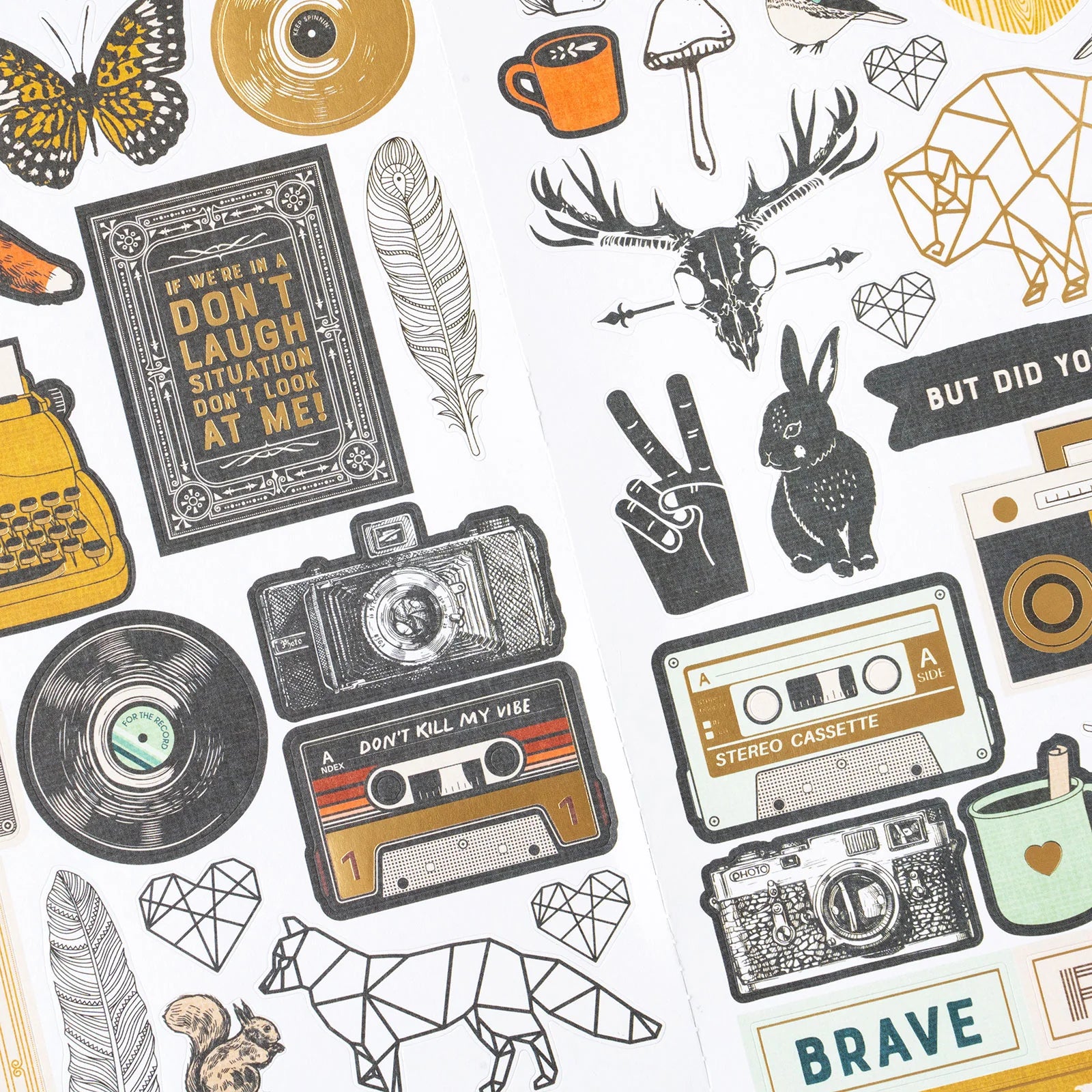 Cedar House Gold Icon Stickers