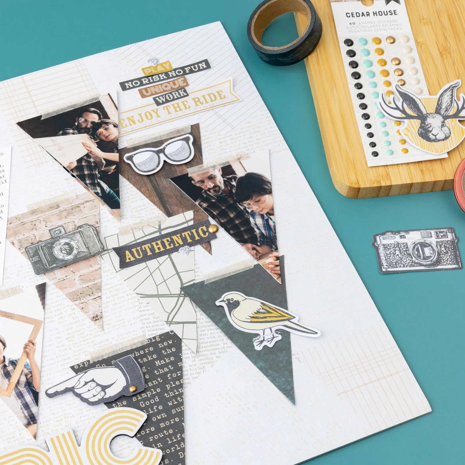 Cedar House Foil Washi Tape