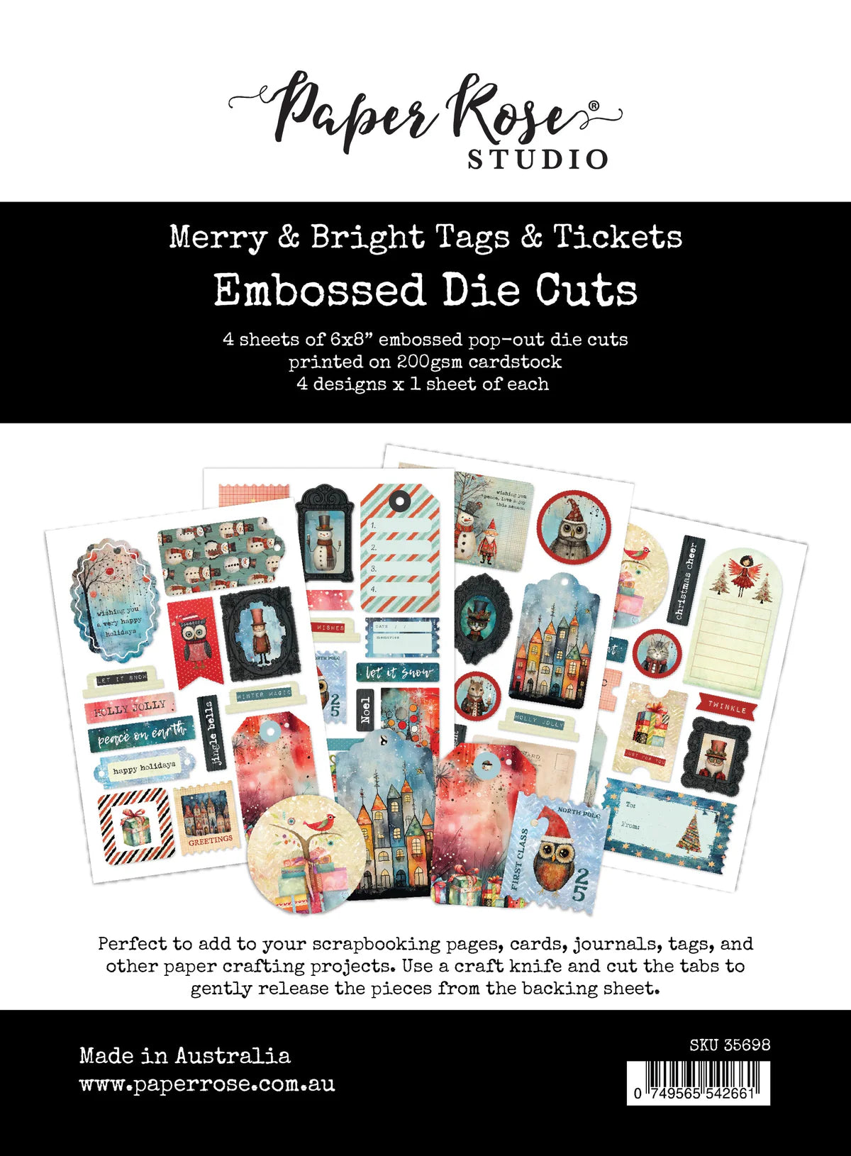 {coming soon!} Merry & Bright Embossed Die Cut Tags & Tickets