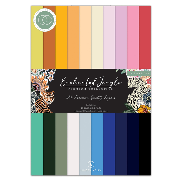 Enchanted Jungle Coordinating Solids A4 Paper Pad