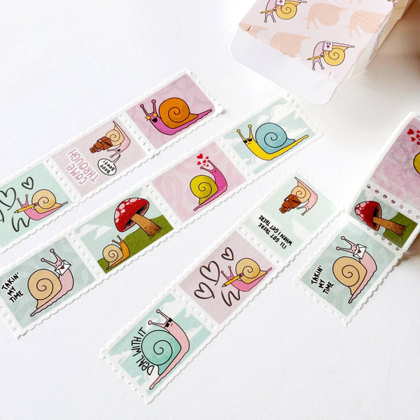 Ernie The Snail Faux-stage Stamp Washi
