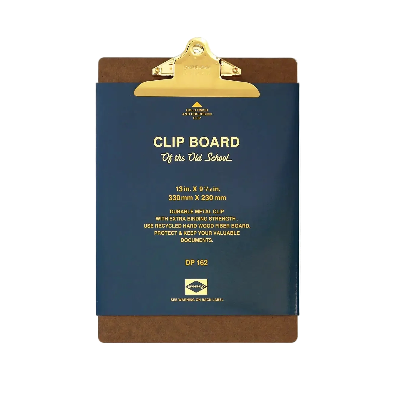 A4 Old School Clipboard with Gold Clip