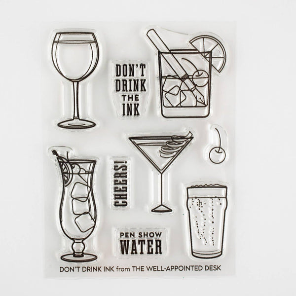 Don't Drink Ink  3"x4" Clear Stamp Set (9 stamp designs)