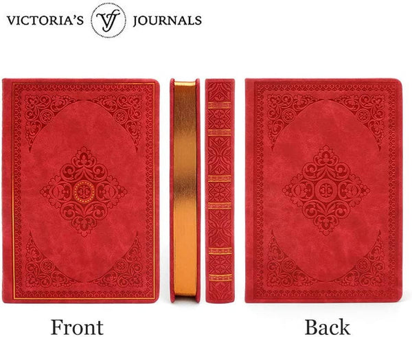 Red Antiqued Vegan Leather Journal