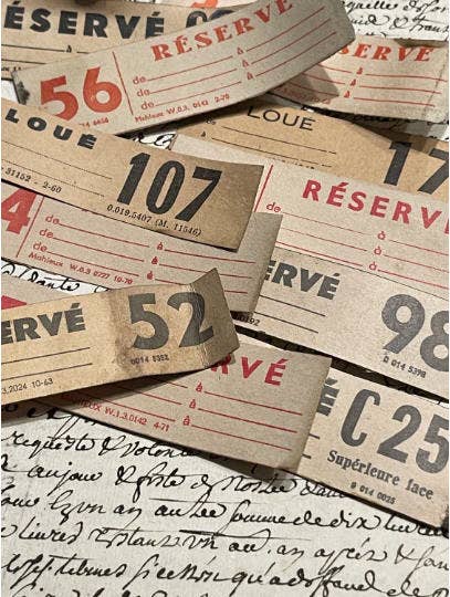 Antique French Scrap Railway Tickets