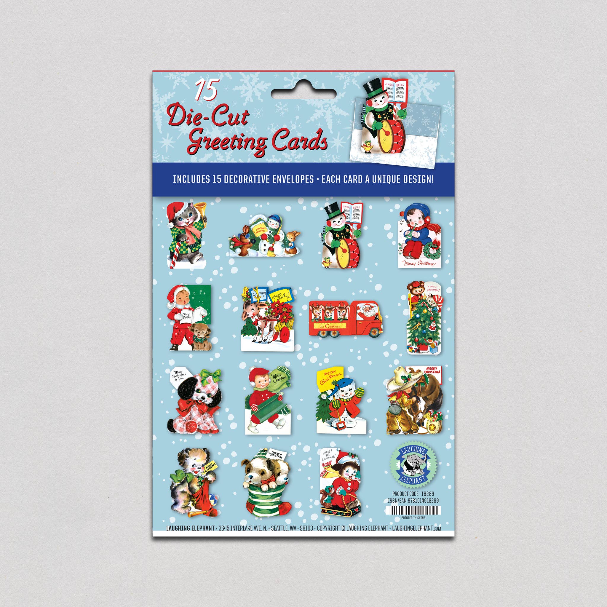 Christmas Cheer Die Cut Greeting Card Packet