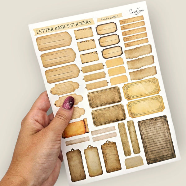 Tags & Labels Matte Vinyl Sticker Sheet