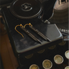 French Black Vintage Nib Earrings