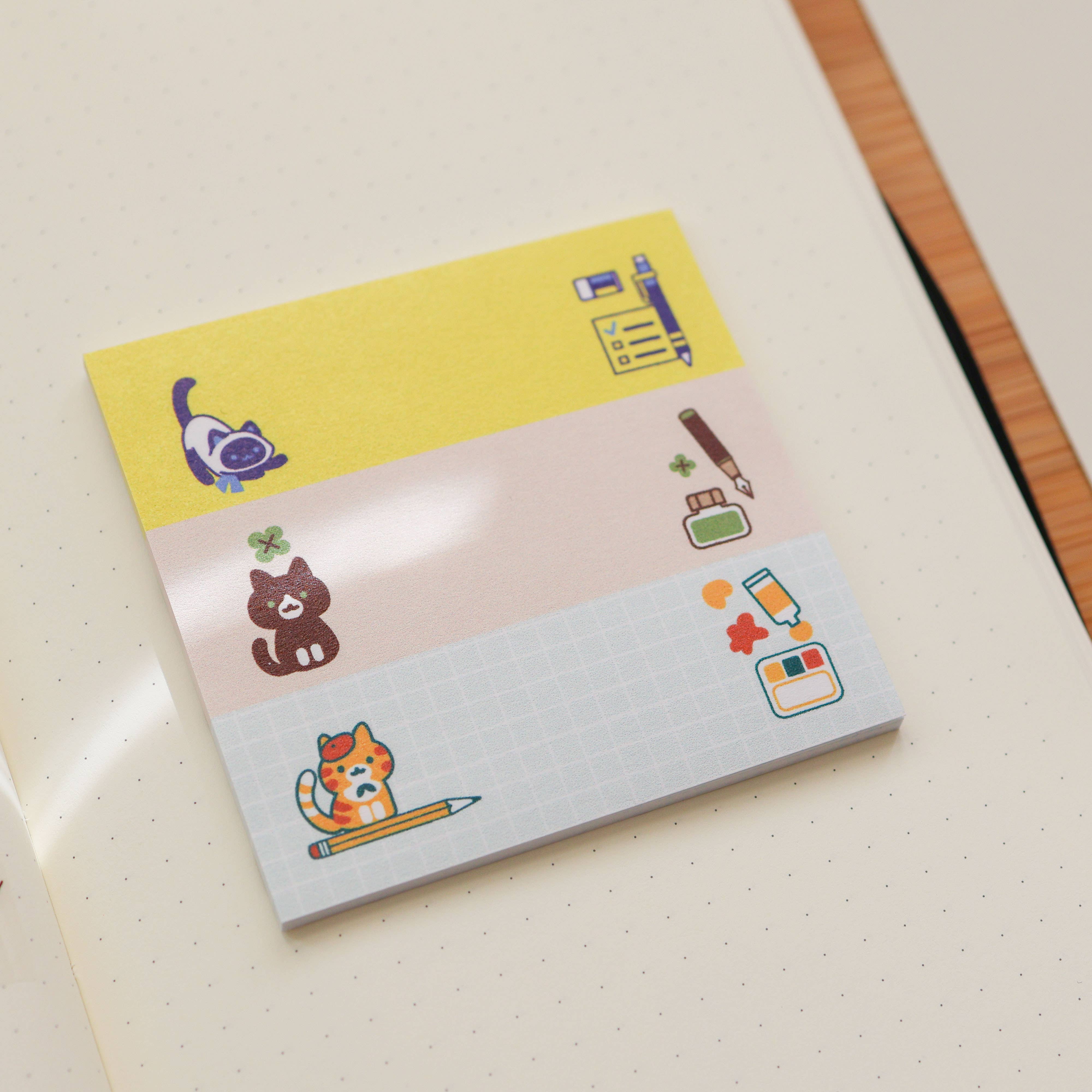 Stationery Cats Sticky Notes
