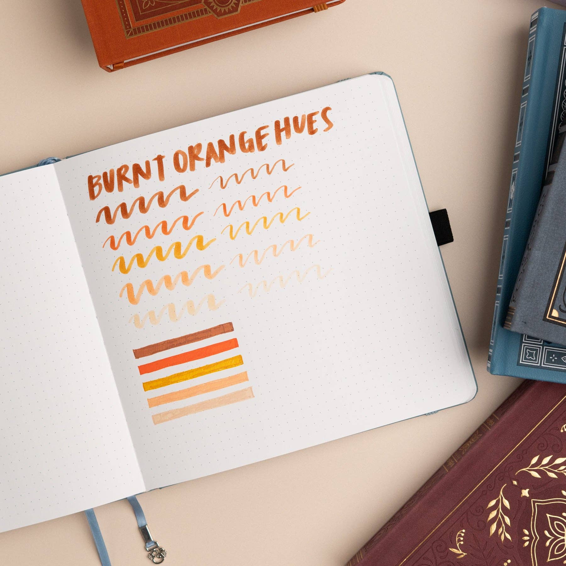 Burnt Orange Hues 5pc Pen Sets | Acryolgraphs or Calliographs