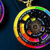 Color Wheel Interactive Enamel Keychain