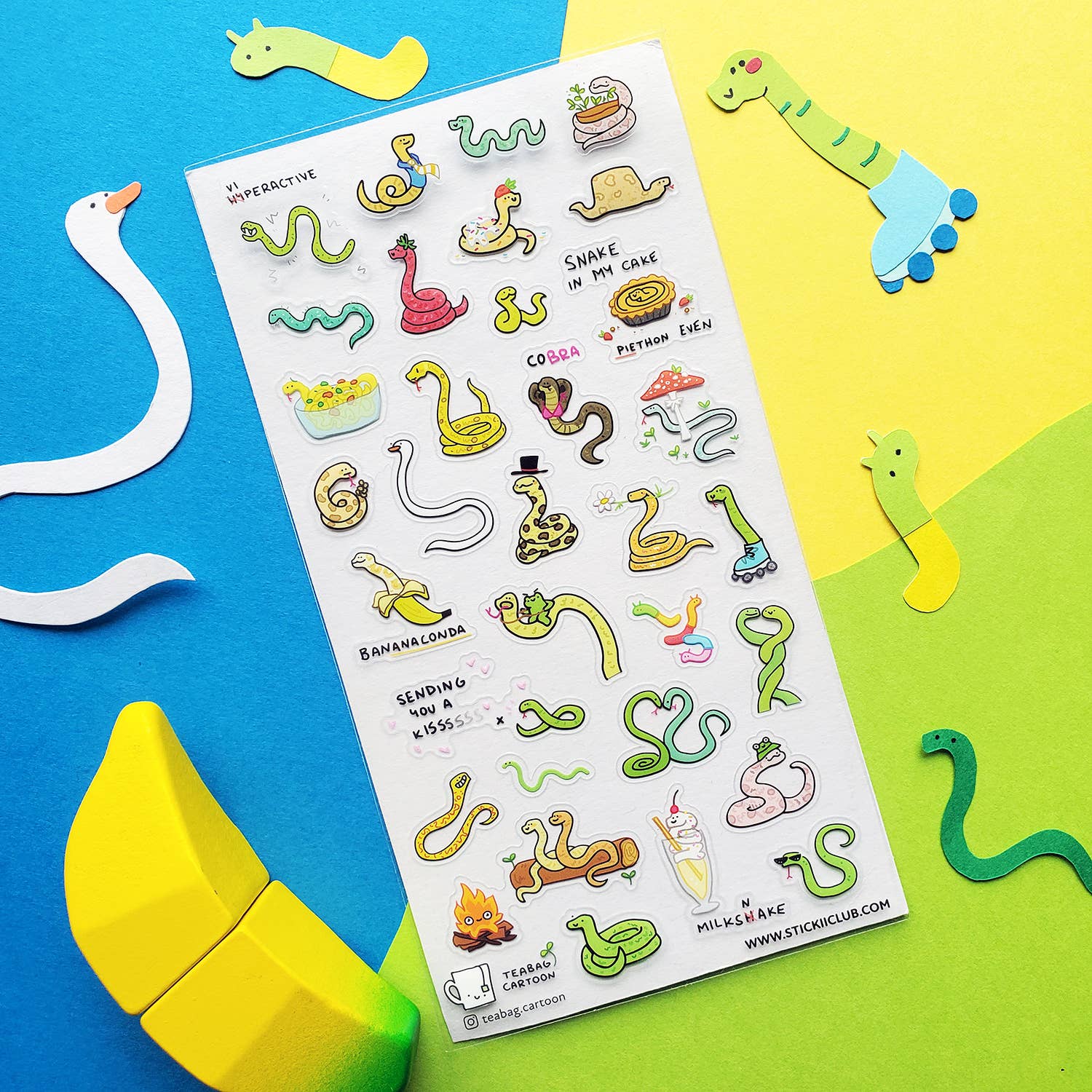 Delightful Danger Noodles Sticker Sheet | @teabag.cartoon