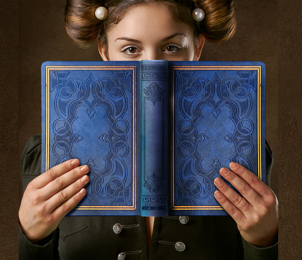 Blue Antiqued Hardcover Journal
