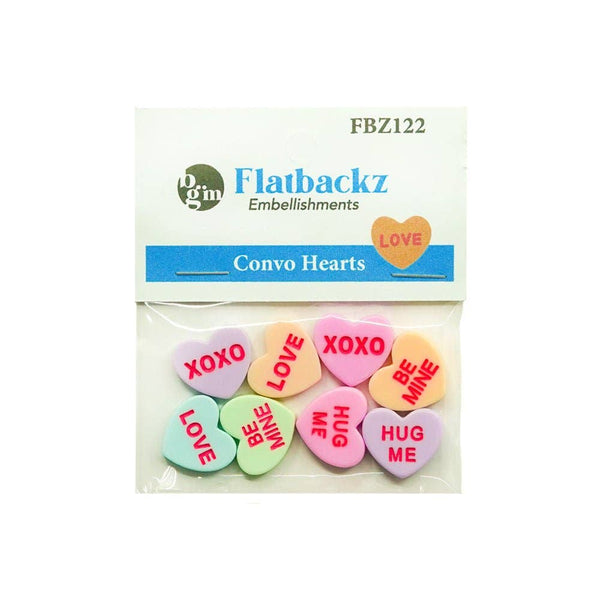 Convo Hearts Flat Backz Embellishment Set