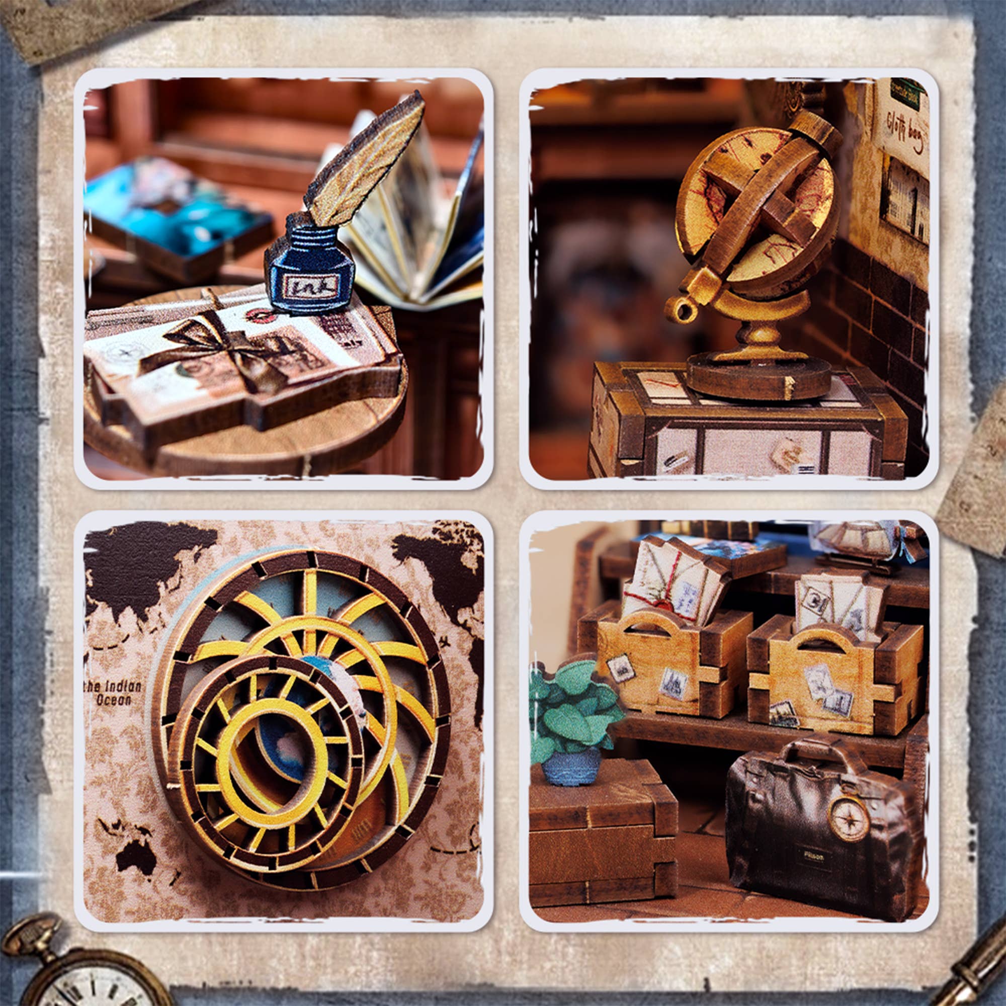 Journey Trace Bookshop Diorama Book Nook Kit