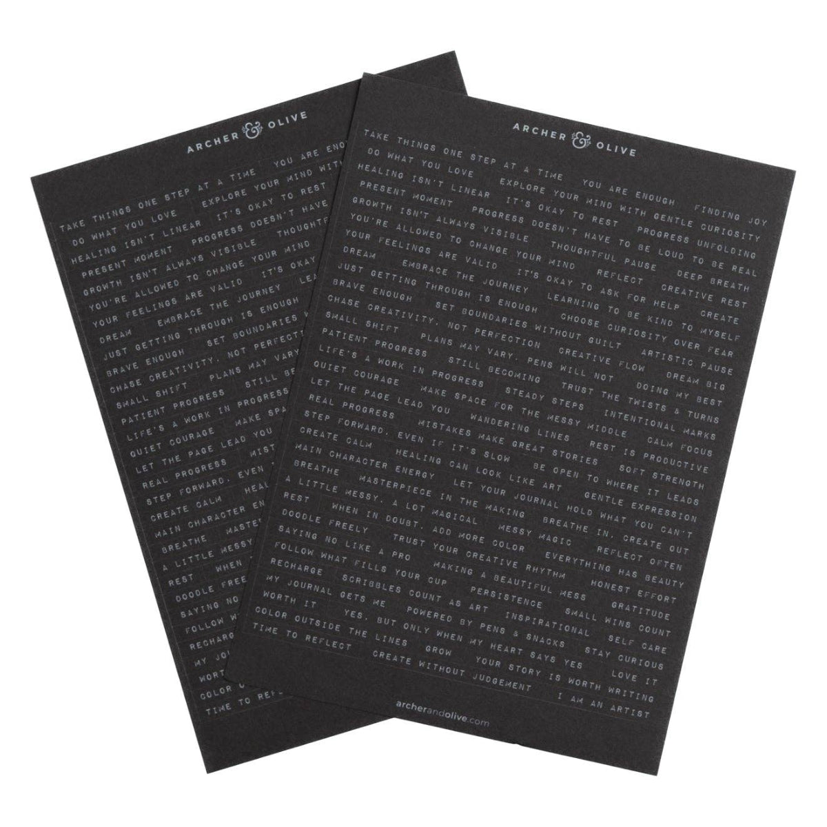 Ink & Type Word Sticker Set