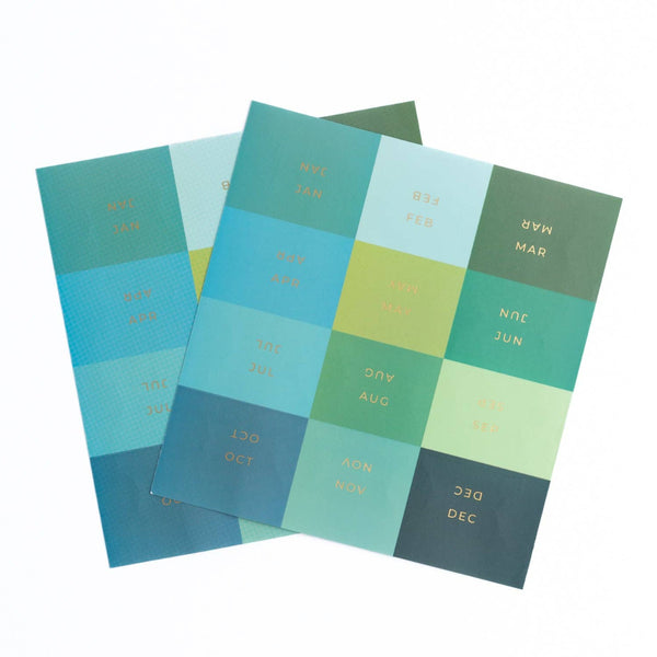 Blues & Greens Vinyl Planner Tabs