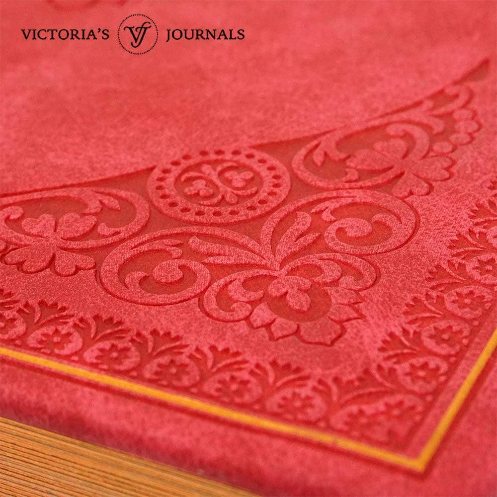 Red Antiqued Vegan Leather Journal