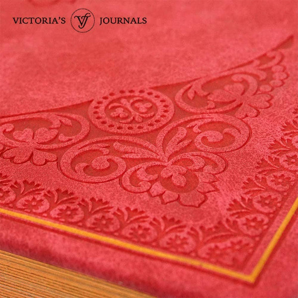 Red Antiqued Vegan Leather Journal