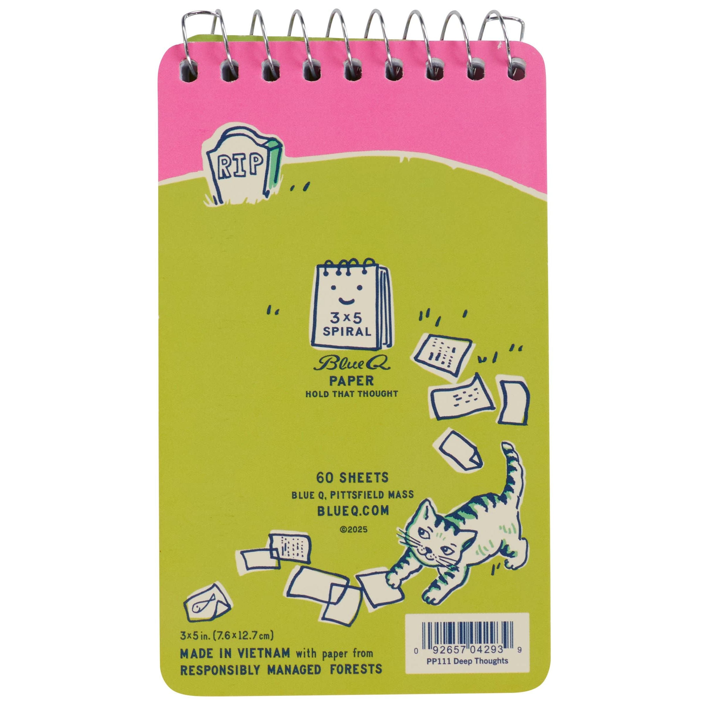 Deep Thoughts Spiral Pocket Notepad