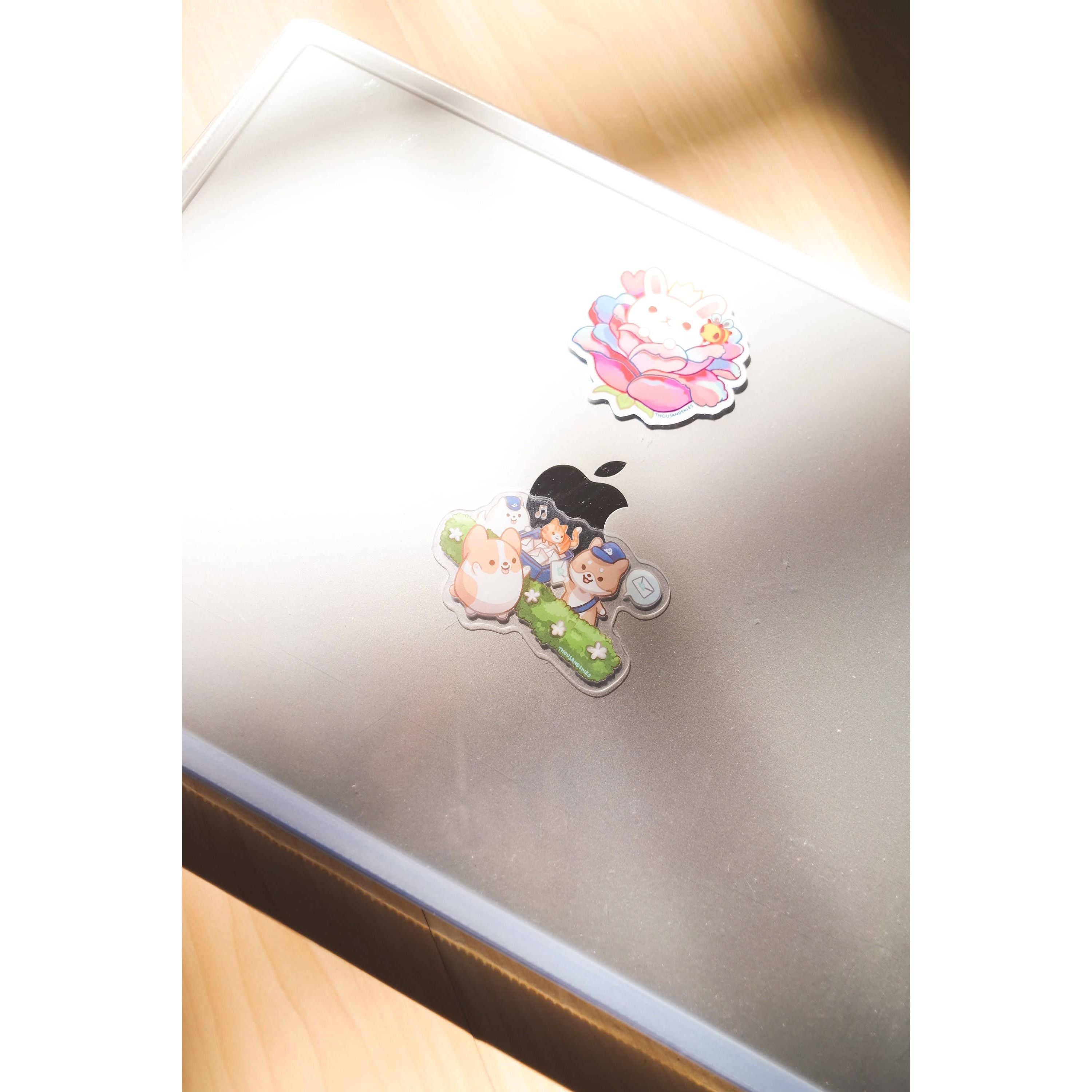 Newsletter Delivery Transparent Vinyl Sticker