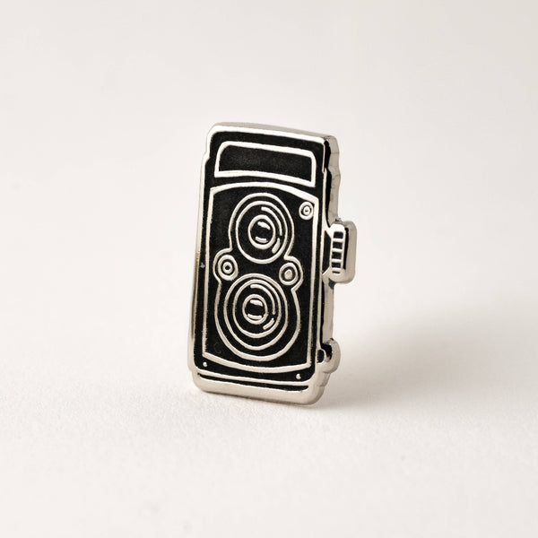 Vintage Twin Lens Reflex Camera Enamel Pin