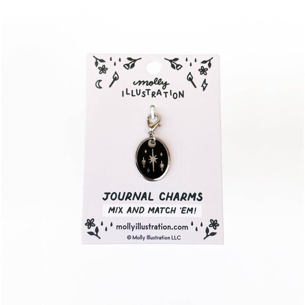 Twinkling Stars Hard Enamel Journal Charm