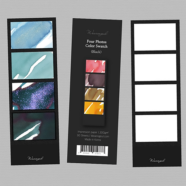 Black Instant Film 4-up Color Swatch Cards