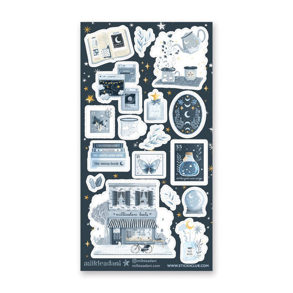 Cosmic Bookshop Sticker Sheet | @milkteadani