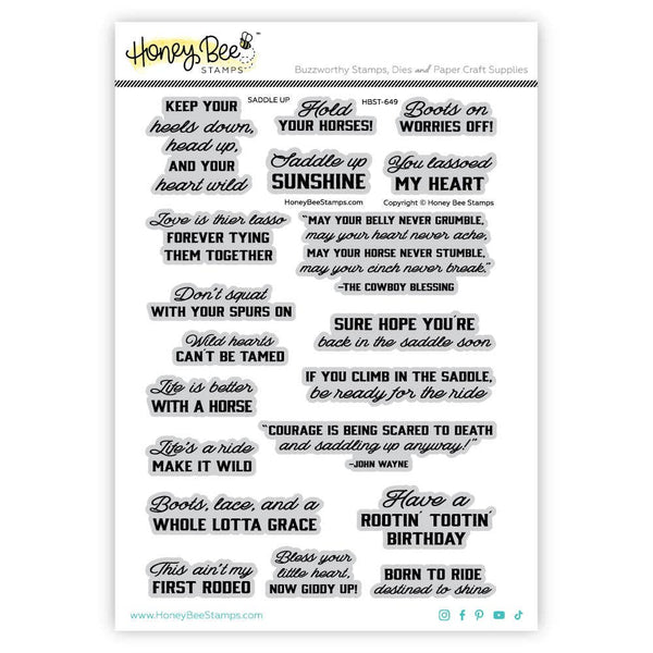 Saddle Up 6x8 Clear Stamp Set