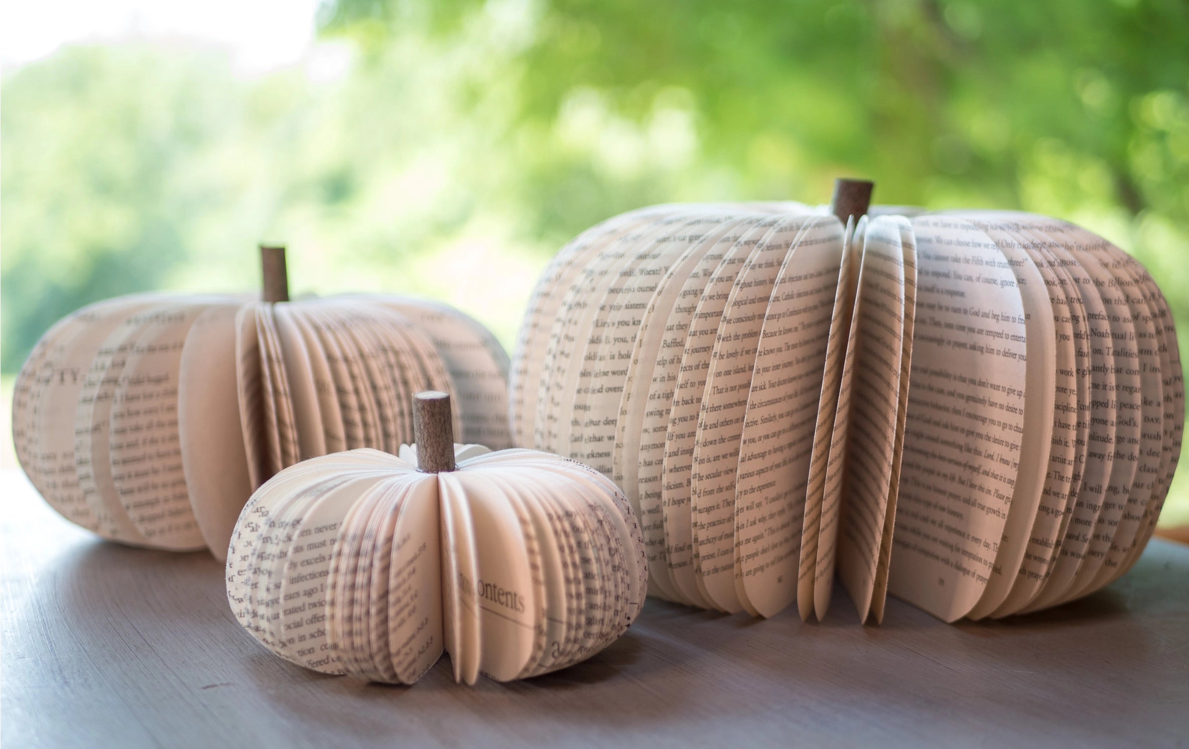 Book Page Pumpkins {multiple styles}
