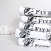 <CHECK STOCK> Black & White Floral F*ck Everything Kitchen Towel