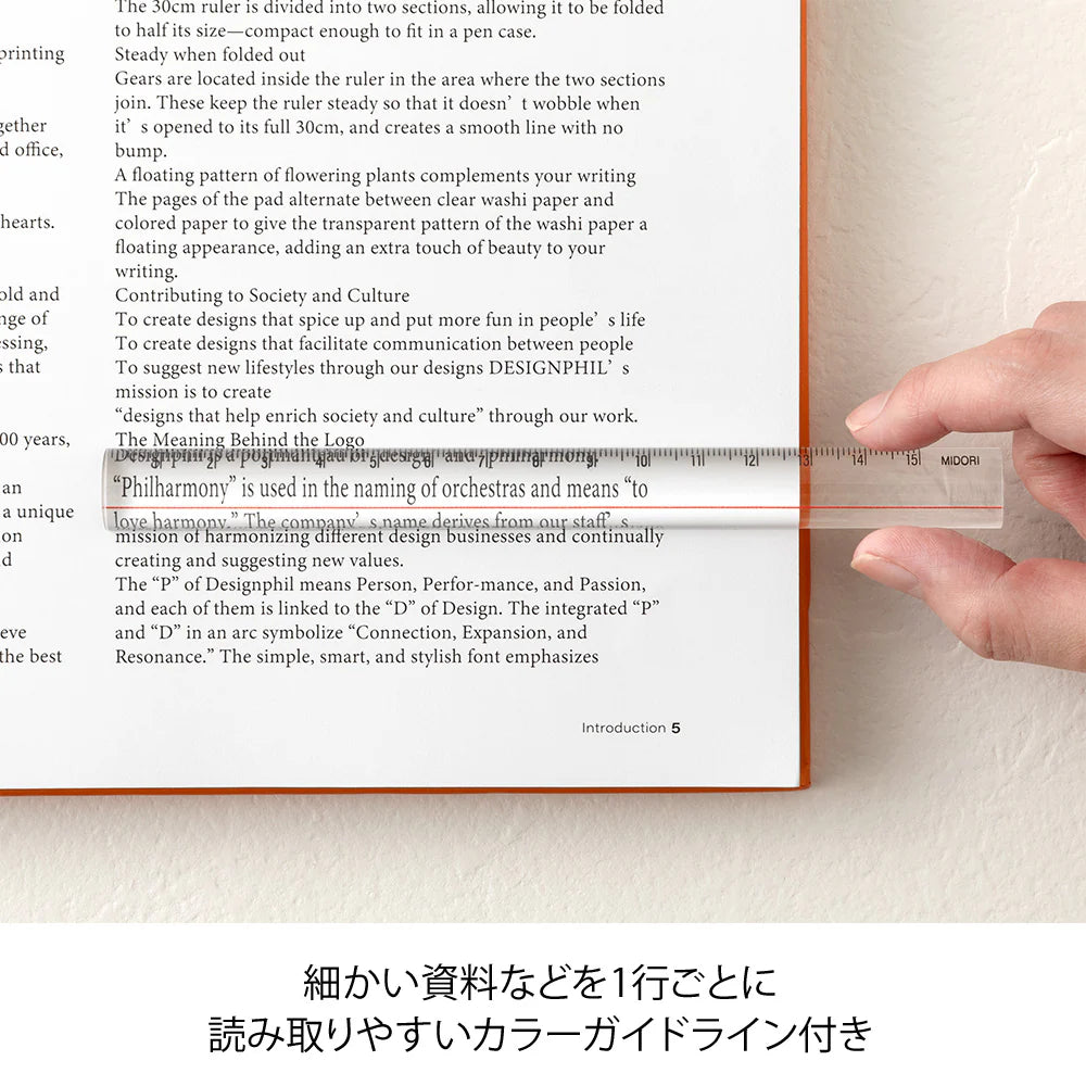 Lens Magnifying Ruler Clear | Midori