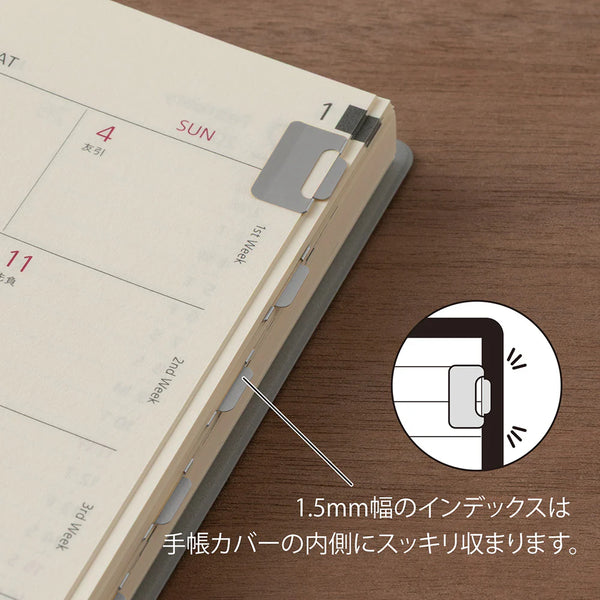 Silver Chiratto Index Clips