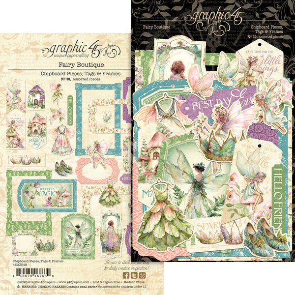 Fairy Boutique Chipboard Pieces: Tags & Frames