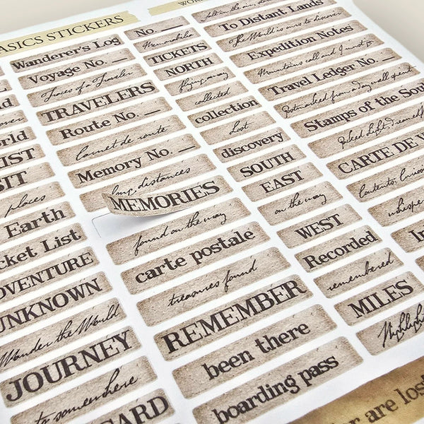 Travel Words Sticker Sheet