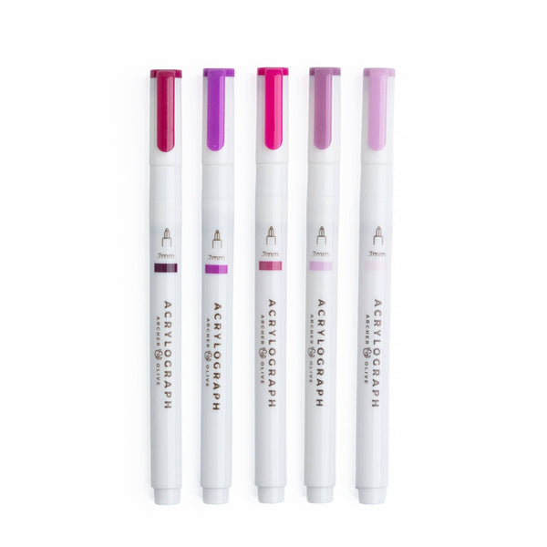 Fuchsia Hues Pen Sets | Acryolgraphs or Calliographs