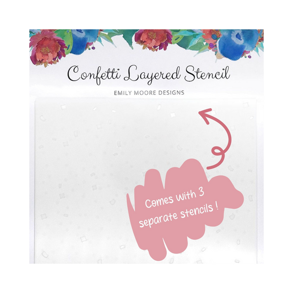 Confetti Layered Stencil
