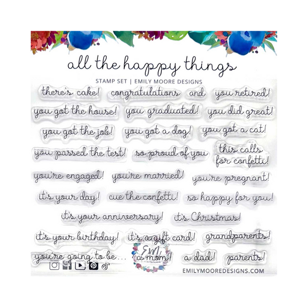 all the happy things Clear Stamp Set