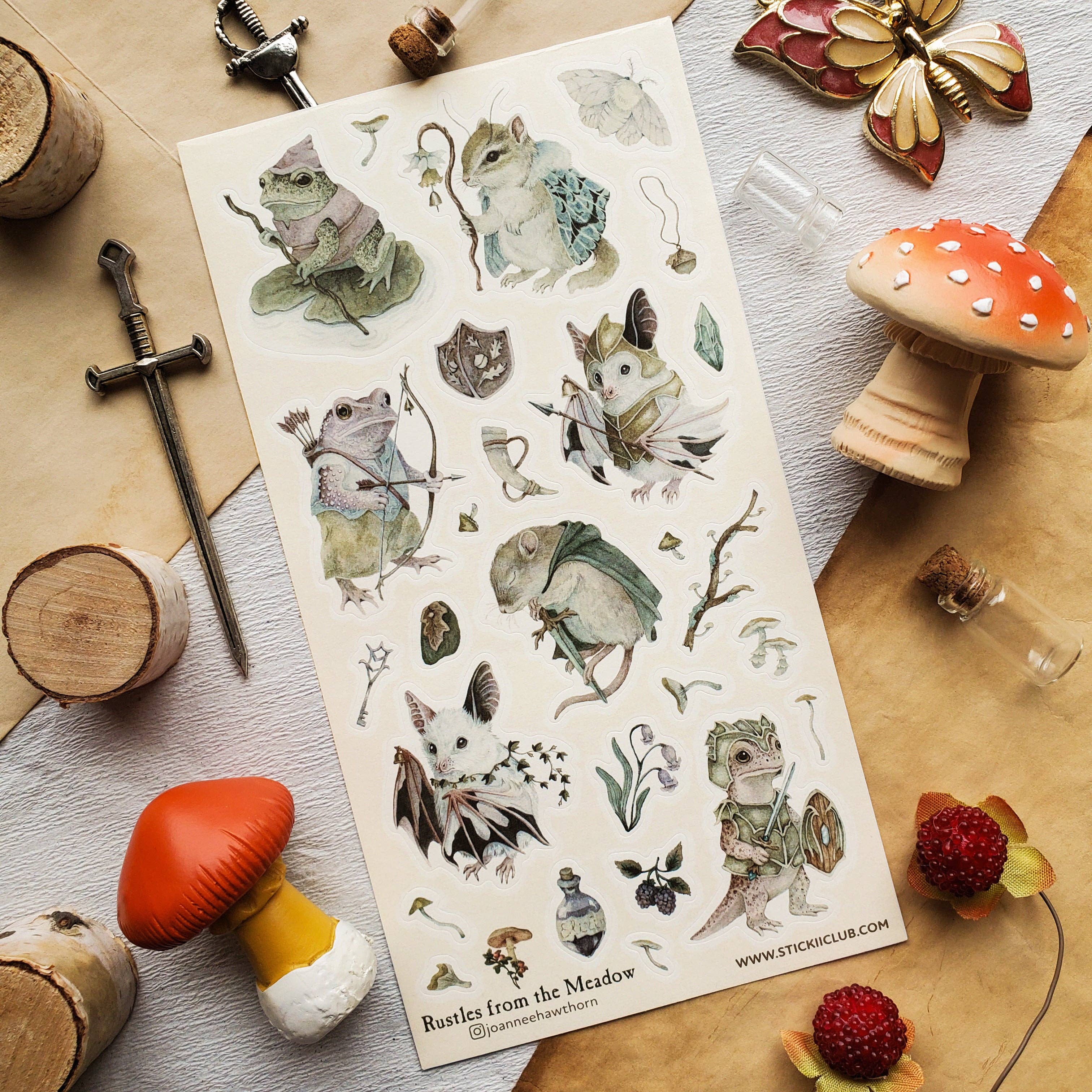 Warrior Critters Sticker Sheet | @joanneehawthorn