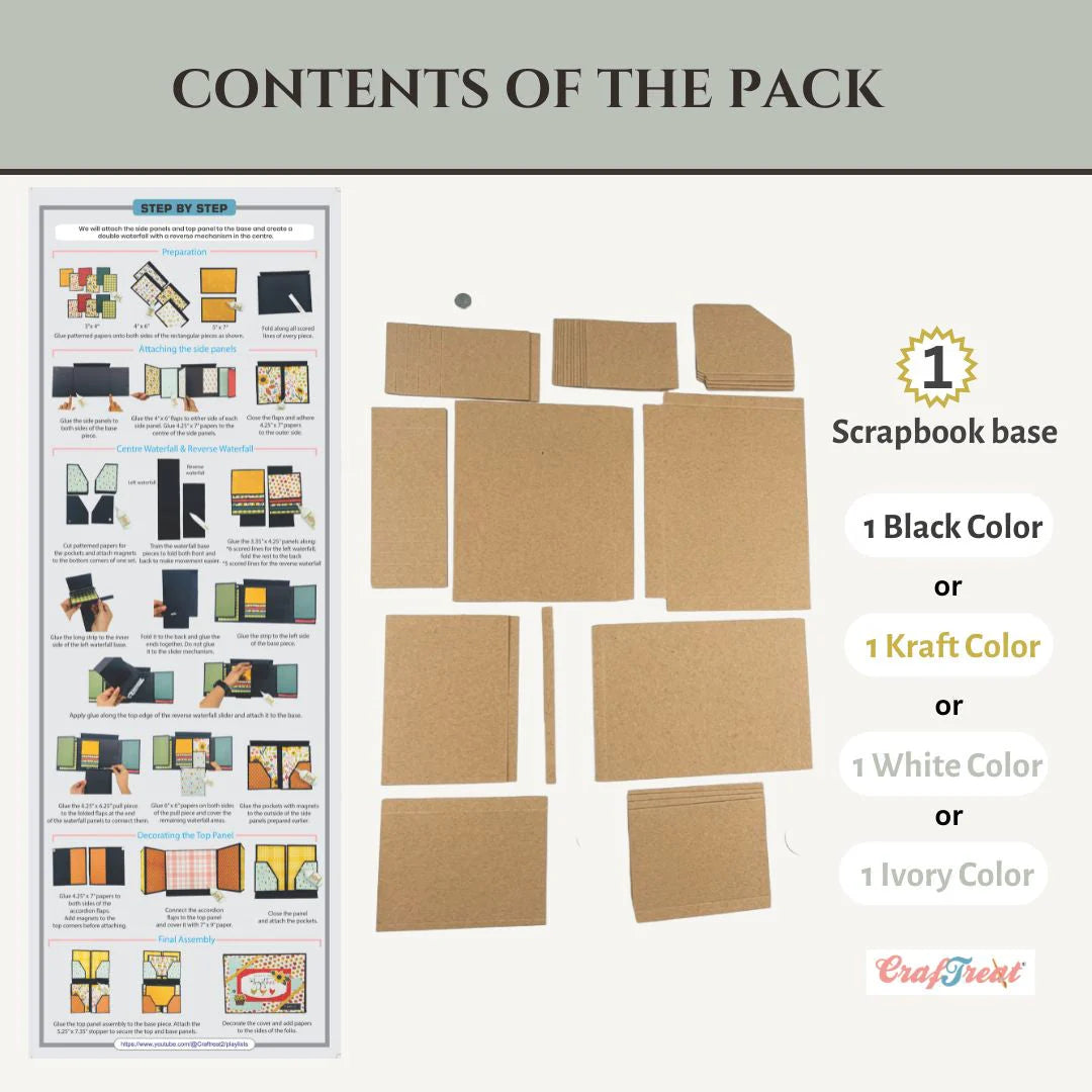 LapBook Folio Blank Precut Album Base in Kraft