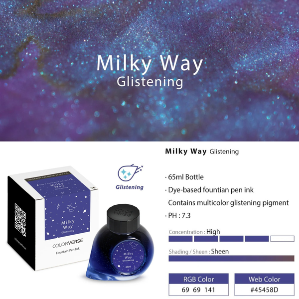 Milky Way Glistening 65mL Fountain Pen Ink