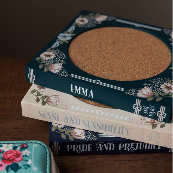 Jane Austen Book Coaster Set